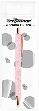 TECKWRAP Weeding Pin Pen Tool for Vinyl DIY Craft Project - Glitter Pink