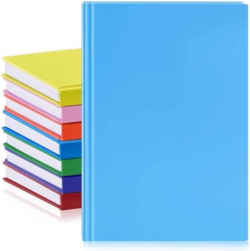 Henoyso 8 Pcs A5 Blank Notebook Journal Hardcover Sketchbook, 8.3 x 5.7 in