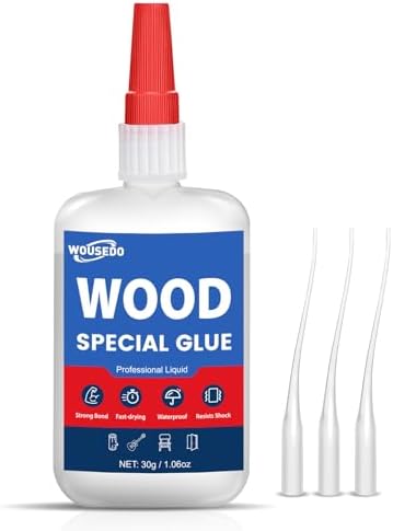 WOUSEDO Wood Glue 30g, Fast Drying Strong Adhesive for Wood Repair