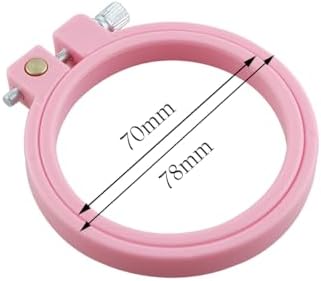 ZYAMY 2PCS DIY Mini Plastic Embroidery Hoop Sewing Tension Ring Adjustable Coil Design Small Round Handmade Embroidery Frame for Art Handmade Sewing Tool Accessories