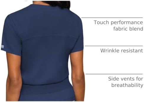 Med Couture Touch Women's Scrub Tops V-Neck Tuck-in Top with 1 Pocket
