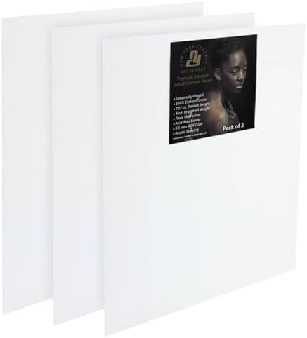 New York Central Portrait-Smooth Artist Canvas Panel 14x18 - Professional Quality 100% Cotton Canvas Panels for Painting - Ideal for Painting, Acrylics, Oils