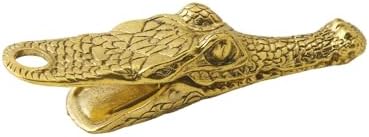 Vintage Crocodile Head Journal Clip - 3.4 Inch Heavy Duty Alligator Metal Book Clip Pin, Solid Decorative Bookmark Paper Organizer Notebook Holder Planner for Home Office Desk