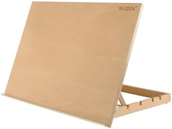 MEEDEN Extra Large Tabletop Easel: Wooden Easel for Painting Drawing Board | Adjustable Sketching Drafting Table Top Easel - Portable Beech Wood Desktop Art Easel Stand for Adults, Artists, Student