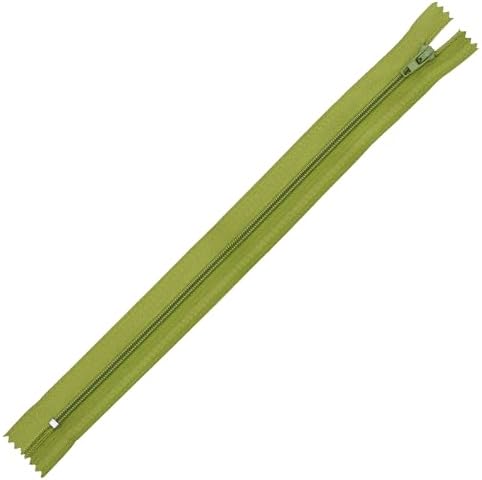 Mandala Crafts 100 PCs Dill Green Closed-End 6 in Nylon Zippers for Sewing
