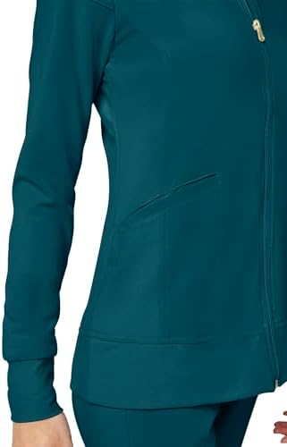 Cherokee iFlex Scrub Jacket for Women 2 Pocket Zip Front