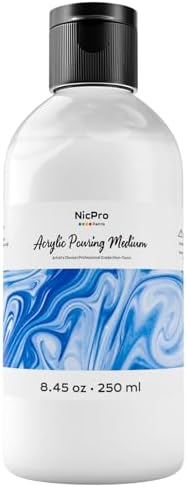 Nicpro Pouring Medium for Acrylic Paint 8.45oz/250ml, Acrylic Paint Thinner