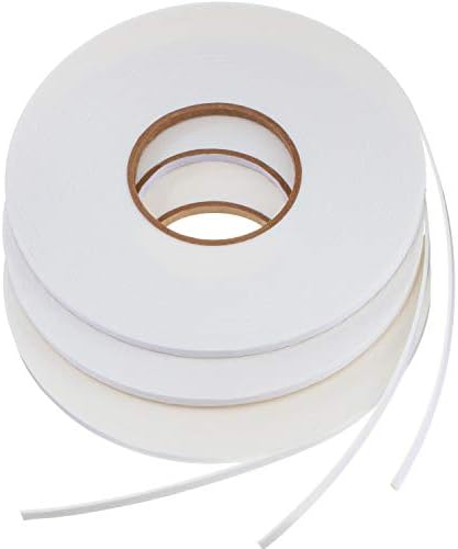 Zonon 3 Rolls Double Sided Foam Tape, 1/4 Inch by 50 Feet, White