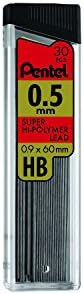 Pentel Super Hi-Polymer Lead Refills, (0.5 mm), Fine, HB, Pack of 9, 90 Pieces (C25BPHB3-K6)