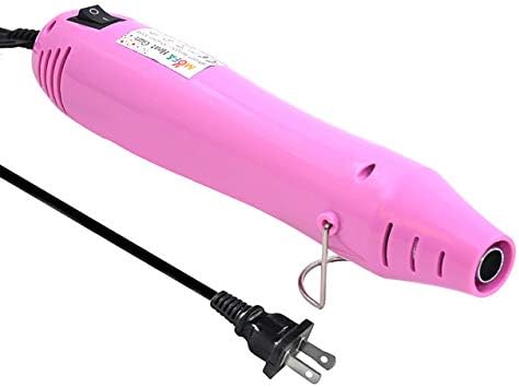 Heat gun mofa Resin Mini Heat Gun,6.6ft Cable 300W Heat Gun for Crafts,Acrylic Paint Dryer Multi-Purpose Electric Heating Nozzle (Rose)