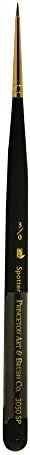 Princeton Artist Brush, Mini-Detailer Brushes for Watercolor, Acrylic and Gouache Series 3050, Spotter Synthetic Sable, Size 3x0