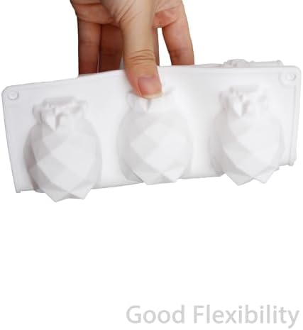 3D Silicone Geometric Pineapple Molds for Chocolate, Candy, Pastry