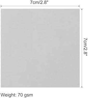 MECCANIXITY 50 Sheet Origami Paper Double Sided Light Gray 2.5x2.5 Inch Square Sheet for Art Craft Project, Beginners, Gift Decoration