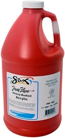 Sax True Flow Heavy Body Acrylic Paint, 1/2 Gallon, Fire Red - 439268