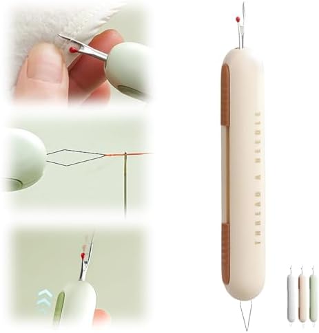 2024 Upgrade 2 in 1 Needle Threader Seam Ripper, Needle Threaders Seam Rippers for Sewing, Needle Threading and Seam Kit Seam Ripper Tool for Elderly and Sewing Enthusiasts（Pink）