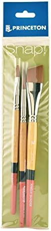 Princeton Snap! PAB96521 9650SET-1 Snap Brush, FB 8 RND 10 ANG Shader 34", Multicolor