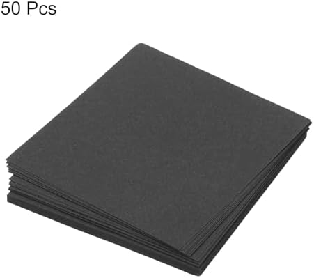 MECCANIXITY 50 Sheet Origami Paper Double Sided Black 2.5x2.5 Inch Square Sheet for Art Craft Project, Beginners, Gift Decoration