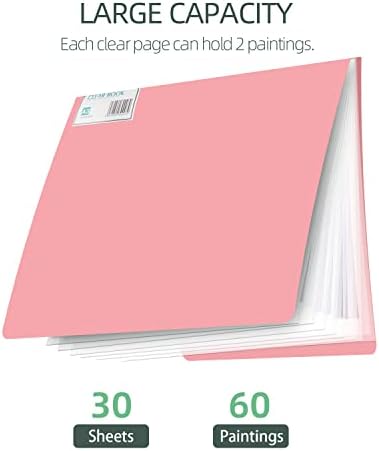 SXhyf A3 Diamond Painting Storage Book 16.5x12.1in for Display 60 Pages