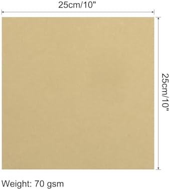 MECCANIXITY 50 Sheet Origami Paper Double Sided Khaki 10x10 Inch Square Sheet for Art Craft Project, Beginners, Gifts Decor