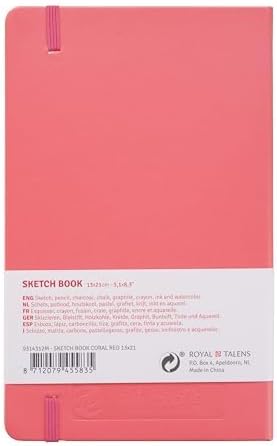 Talens Art Creation Sketchbook, Coral Red, 80 Sheets, 5.1 x 8.3 in