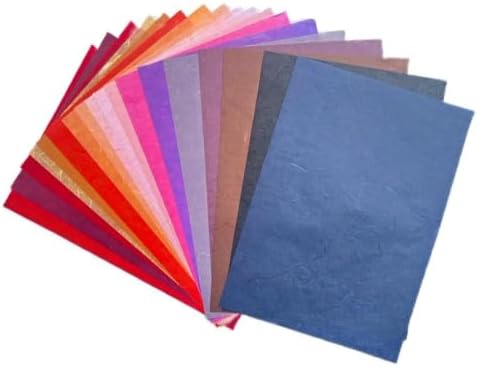 A5 Mixed Colors 50 Design 50 Sheets Natural Fiber Mulberry Tree, Mulberry paper Sheets Square Origami, Arts Folding Craft, Decoration, Paper for DIY Crafts. 8.3" x 5.8" (Mixed Colors Flowers etc., A5)