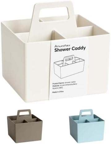 Multipurpose Caddy Organizer with Handle Plastic Desk Storage, White