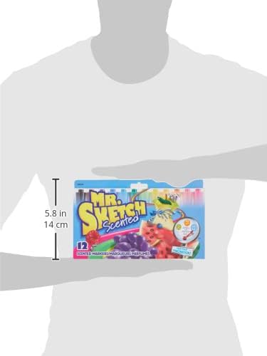 Mr. Sketch Scented Markers, Chisel Tip, Assorted Colors, 12 Count - Fun for Kids, Coloring, Spark Creativity, Arts & Crafts