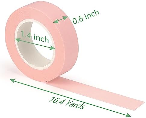 Hutou 8 Rolls Washi Tape Colored Masking Tape 1/2 Inch, Pastel Colors
