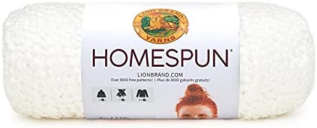 Lion Brand Yarn Homespun Yarn, Soft Bulky Yarn for Knitting, Crocheting, and Crafting, 1 pack, Hepplewhite