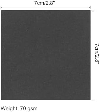 MECCANIXITY 50 Sheet Origami Paper Double Sided Black 2.5x2.5 Inch Square Sheet for Art Craft Project, Beginners, Gift Decoration