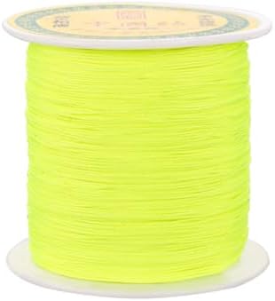 150 Yards 0.5mm Braided Nylon Crafting Thread Chinese Knotting Beading String Macrame Cord Rope for Necklace Bracelet Jewelry Craft Making, Yellow
