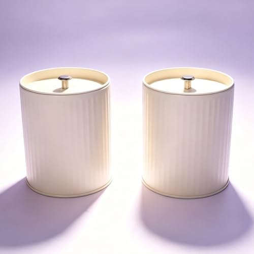 12-Pack 10oz Matte Cream White Candle Tins with Lids, Fluted Matte Finish DIY Candle Making Containers for Small Business and Beginners, Candle Jar Bulk for Scented Wax, Elegant Candle Gifting