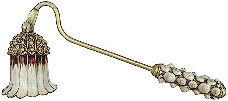Candle Snuffer, Unique Candle Extinguisher Snuffer, Decorative Candle Extinguisher Metal Candle Tool (White Flower)