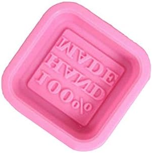 AKOAK 6 Pack Pink DIY Handmade Square Silicone Soap Molds - 100% Handmade - for Soap Making Handmade Baking Tool Soap Cake Decorating