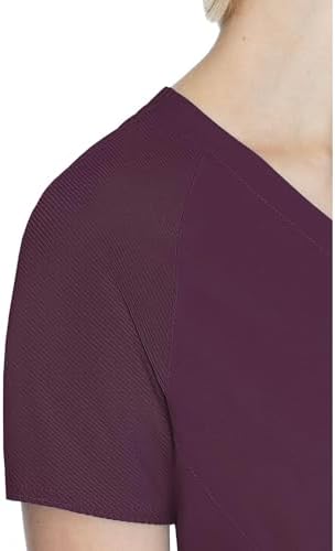 Med Couture Touch Scrub Top for Women Raglan Sleeve 6 Pockets Modern Fit