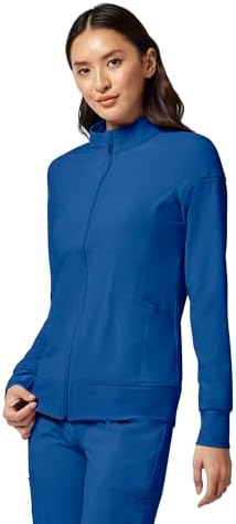 Cherokee iFlex Scrub Jacket for Women 2 Pocket Zip Front