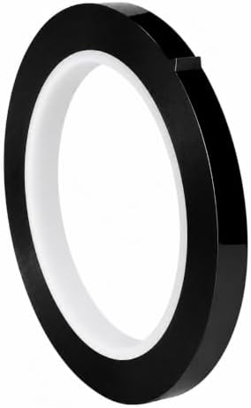 GGR Supplies MMYP-1 Black Metalized Polyester Film Tape, 3/8 Inch x 72 Yds