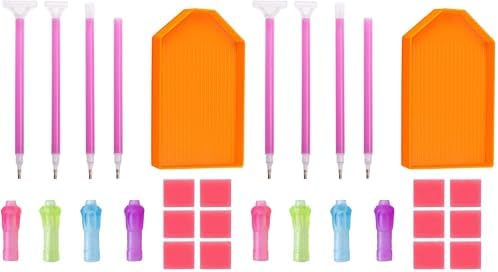 WeLiu 5D Diamond Painting Accessories Diamond Painting Tools Drill Pen Grip and Diamond Painting Trays (Pack of 2)
