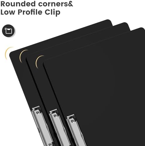 Extra Large 11x17 Clipboards, Plastic Black Drawing Boards, Horizontal Clip Board, Landscape Layout. Suitable for Watercolor, Sketching, Painting. Art & Drafting Supply