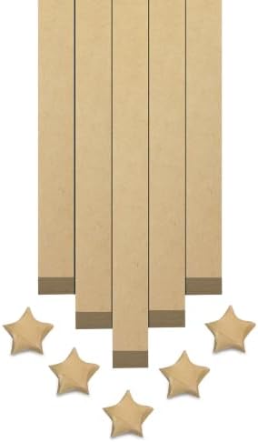 FoDau770 Solid Color Star Paper Strips - 360 Sheet, Light Brown