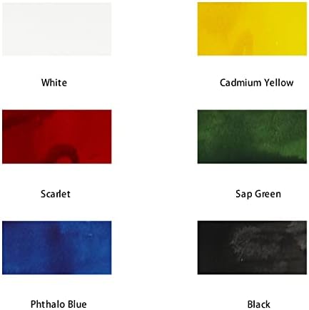 Mont Marte Acrylic Ink Premium 6pc x 20ml (0.7 US fl.oz), Acrylic Inks for Artists, Essential Colors, Ideal for Air Brush, Pouring Art, Scrapbooking, Ink Drawing, Mixed Media
