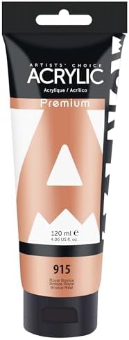 AUREUO Royal Bronze Acrylic Paint, 4 Fl Oz / 120ml Single Tube, Acrylic Metallic Paint for Christmas Painting,Crafts, Canvas, Rocks, Wood, Ceramic, Fabric