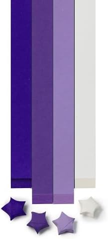 FoDau770 Solid Color Star Paper Strips - 1080 Sheet, Purple Series