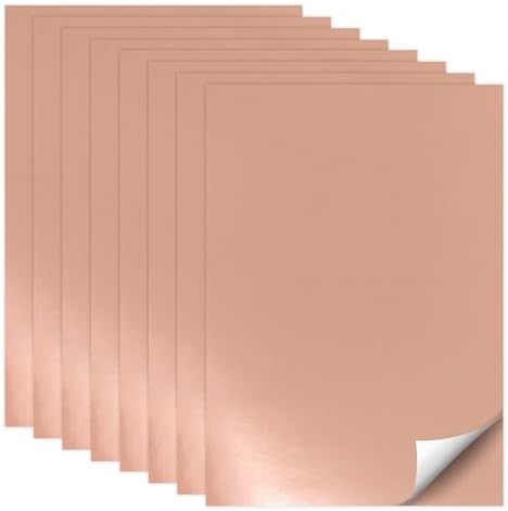 Rose Gold Cardstock 8.5x11, 92lb/250GSM Metallic Shimmer 20 Sheets