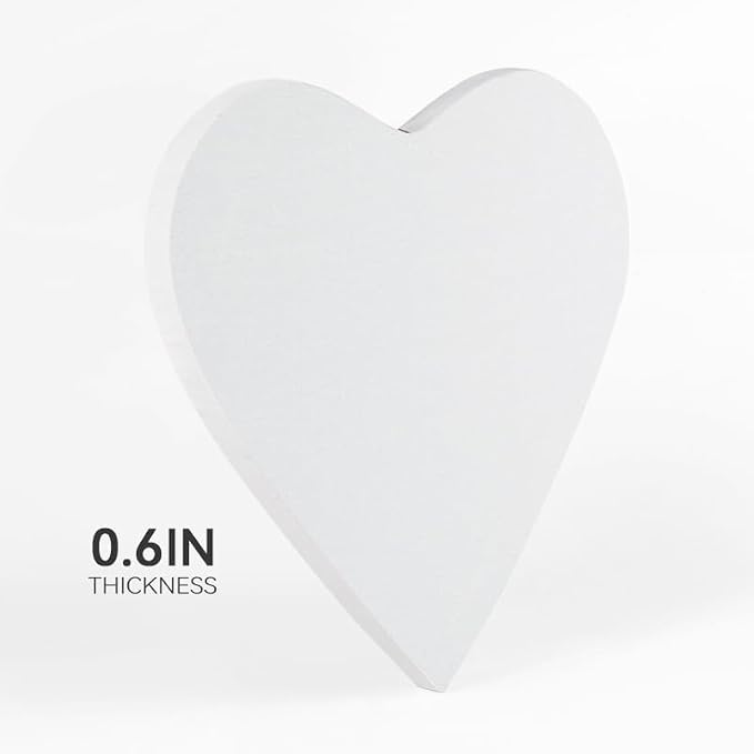 TRANSON 3 Sizes Heart Shaped Stretched Canvas Primed Ready for Painting