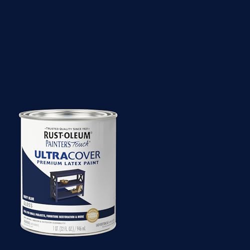 Rust-Oleum Brush On Paint Painter's Touch Latex, Gloss Navy Blue