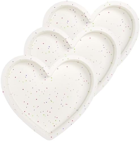 6 Inch Silicone Heart Shaped Cake Pans, Set of 3, Cream