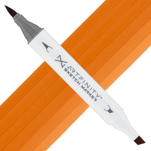 Artfinity Sketch Markers - Chrome Orange YR1-3, Vibrant, Professional, Dye-Based Alcohol Markers for Artists, Drawing, Travel, & More