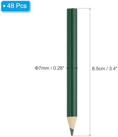 PATIKIL Medium Green Colored Pencils Set,48 Pcs Oil Color Pencils Wooden 3.5inch Coloring Drawing Half Pencils for Artists Art Painting