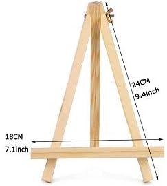 ANDES 9in Wood Tabletop Painting Easels 6 Pack, Arts & Crafts Display Stand